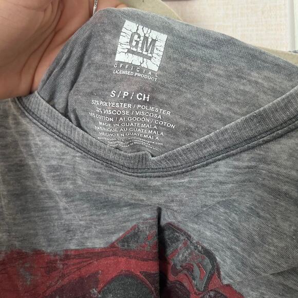 Grey and red general motors Corvette Logo Crop Top - Picture 4 of 5